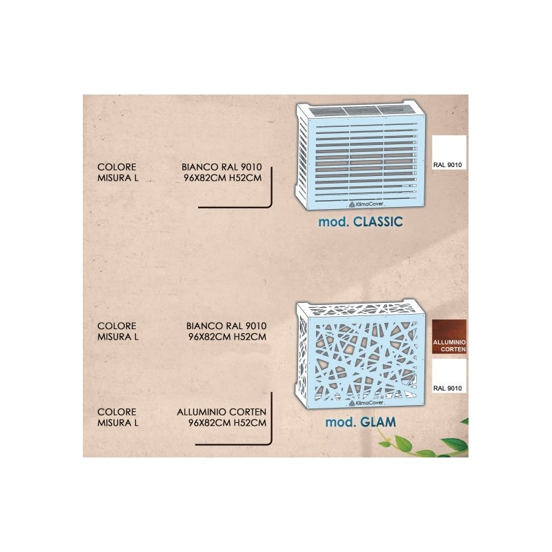 LIGHT COPRI CLIMA UNITA' ESTERNA 18-24 BIANCO MISURA L